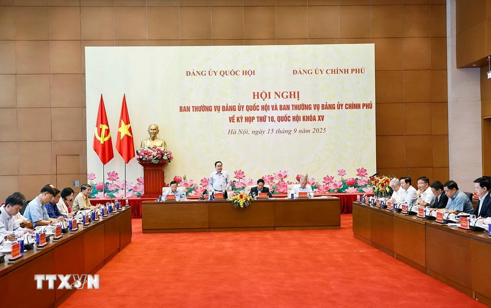 Chủ tịch Quốc hội Trần Thanh Mẫn phát biểu khai mạc hội nghị. (Ảnh: Doãn Tấn/TTXVN)