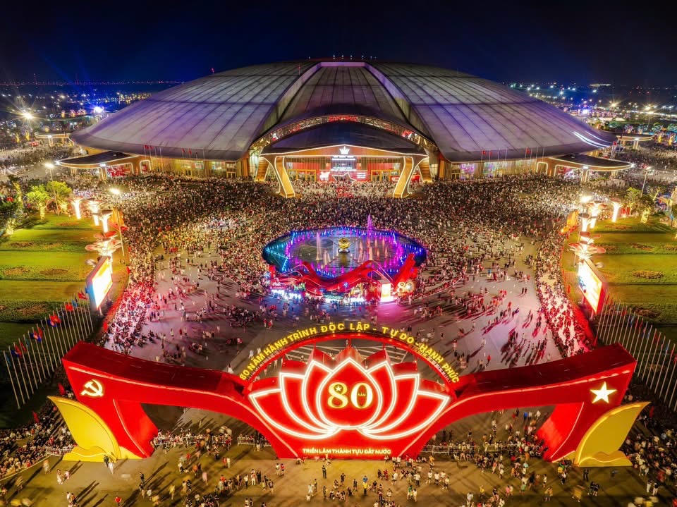 Triển lãm Thành tựu đất nước với chủ đề “80 năm hành trình Độc lập - Tự do - Hạnh phúc” đã thu hút hơn 10 triệu lượt khách tham quan. Ảnh: CTV.