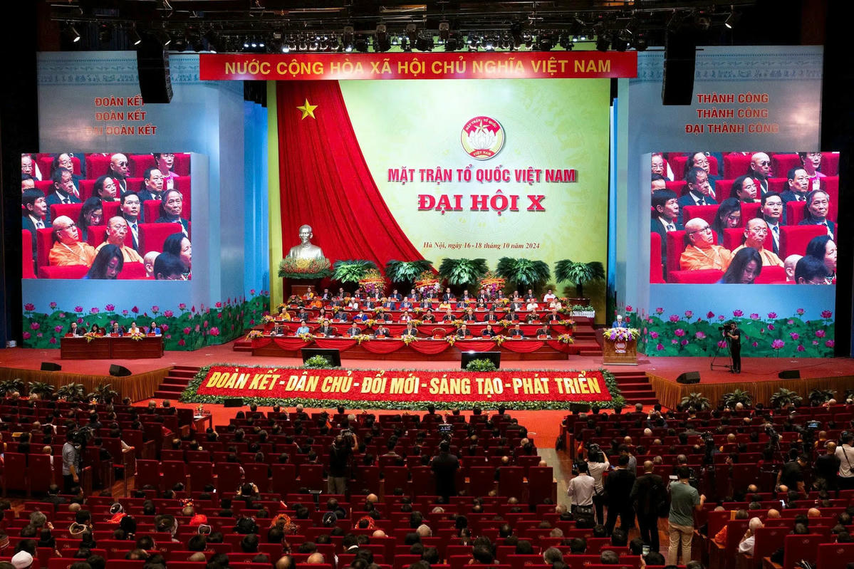 Đại hội đại biểu toàn quốc MTTQ Việt Nam lần thứ X, nhiệm kỳ 2024-2029. Ảnh: Quang Vinh.