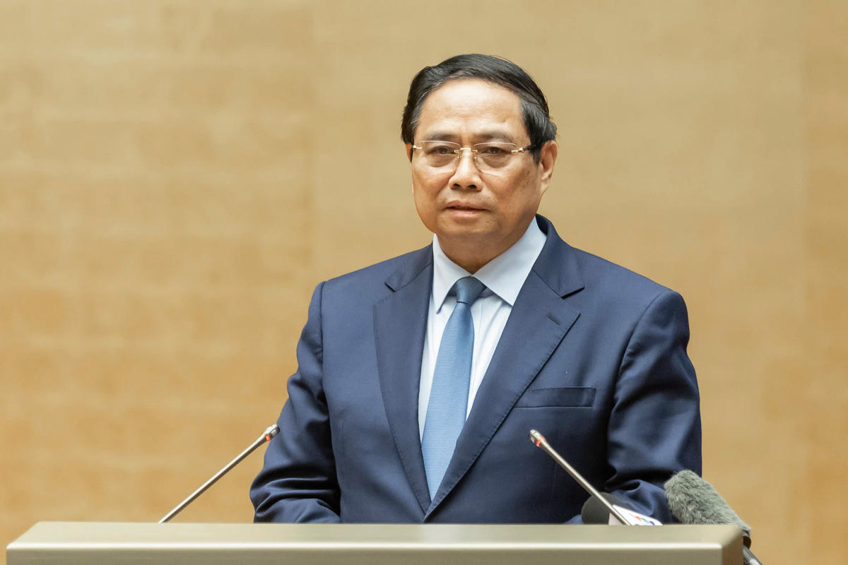 Thủ tướng Phạm Minh Chính trình bày chuyên đề “Nội dung trọng tâm, cốt lõi của Nghị quyết số 71-NQ/TW. Ảnh: Quang Vinh.