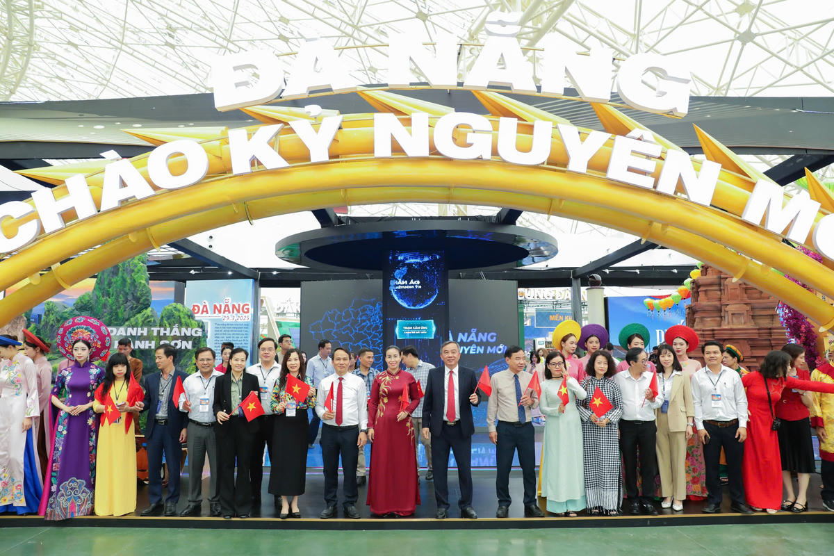 Không gian trưng bày của TP Đà Nẵng. Ảnh: Nguyễn Dinh.