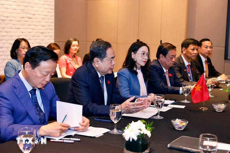 Chủ tịch Quốc hội Trần Thanh Mẫn phát biểu. (Ảnh: Doãn Tấn/TTXVN)