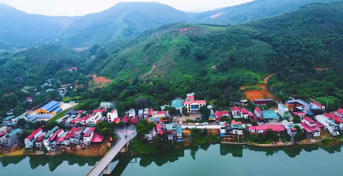 Trung tâm xã Thác Bà ngày nay. Ảnh: Thanh Miền.