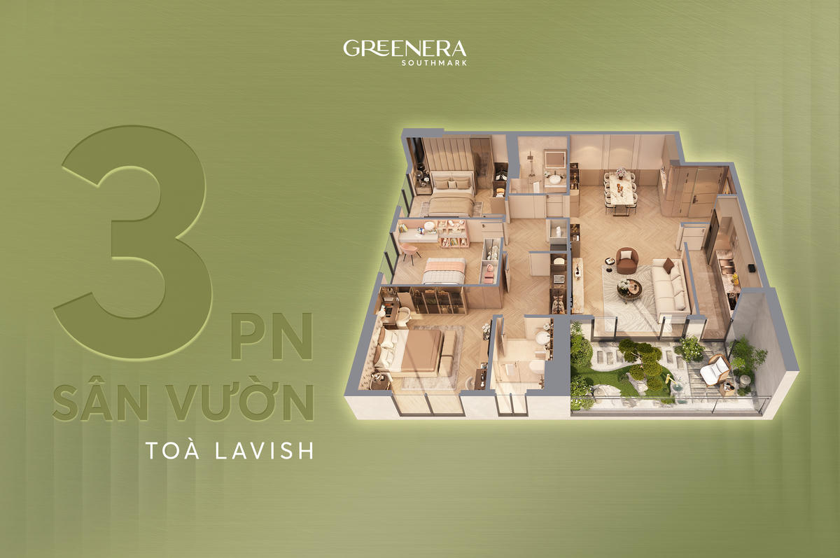 “Biên” không gian rộng rãi cho phép phân tách rõ ràng vùng sinh hoạt chung, vùng riêng tư và vùng chuyển tiếp nên luồng di chuyển trong căn hộ mạch lạc và thoải mái