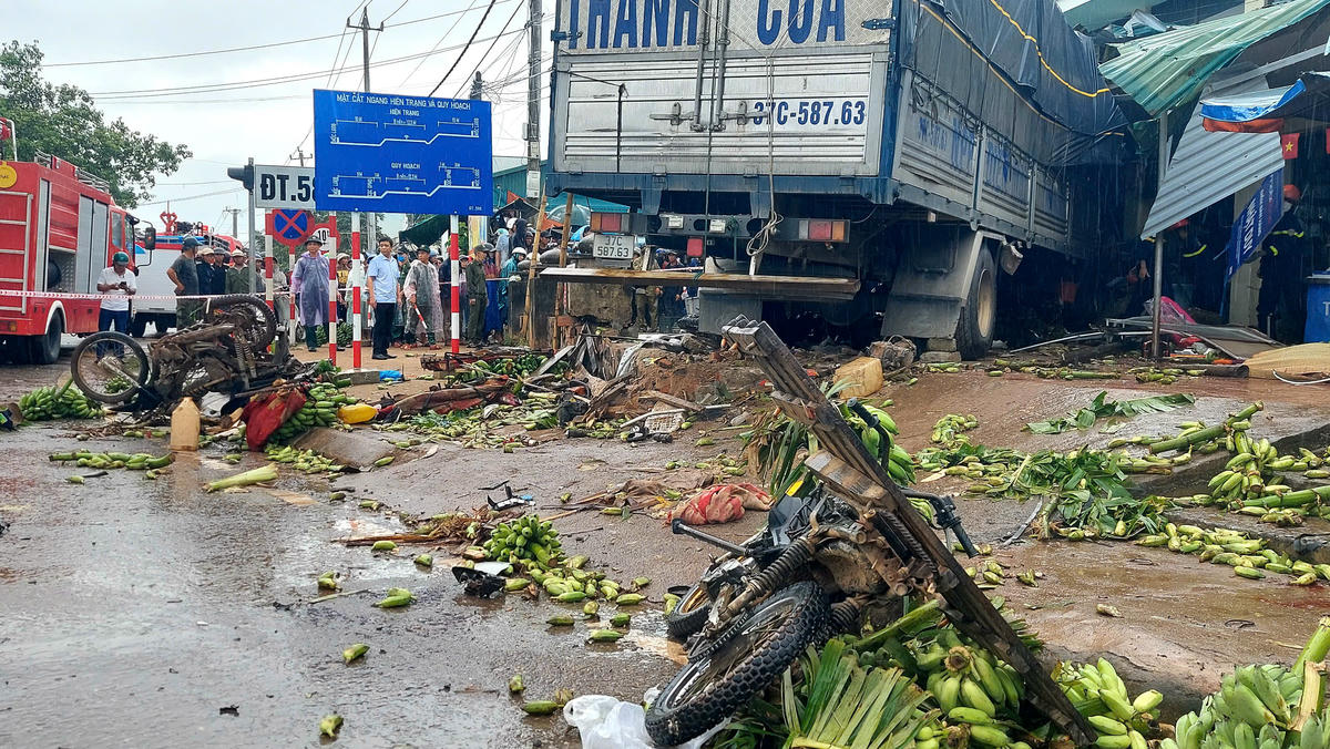 Hiện trường vụ tai nạn. Ảnh: ĐN.