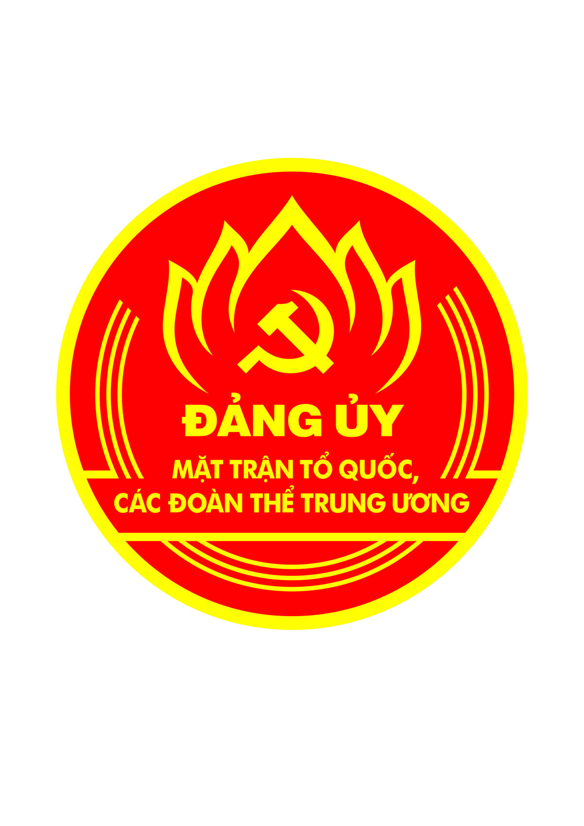 Logo Đảng ủy MTTQ, các đoàn thể Trung ương đạt Giải Nhất cuộc thi.