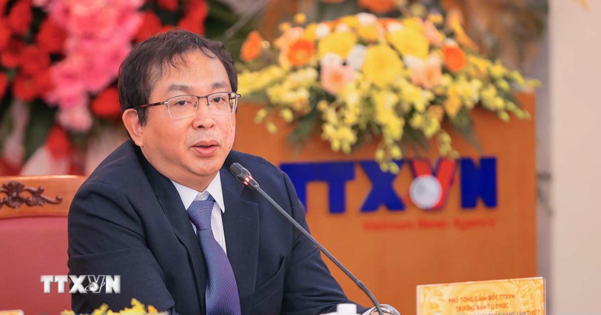 Phó Tổng giám đốc TTXVN Nguyễn Tuấn Hùng. (Ảnh: Hoàng Hiếu/TTXVN)