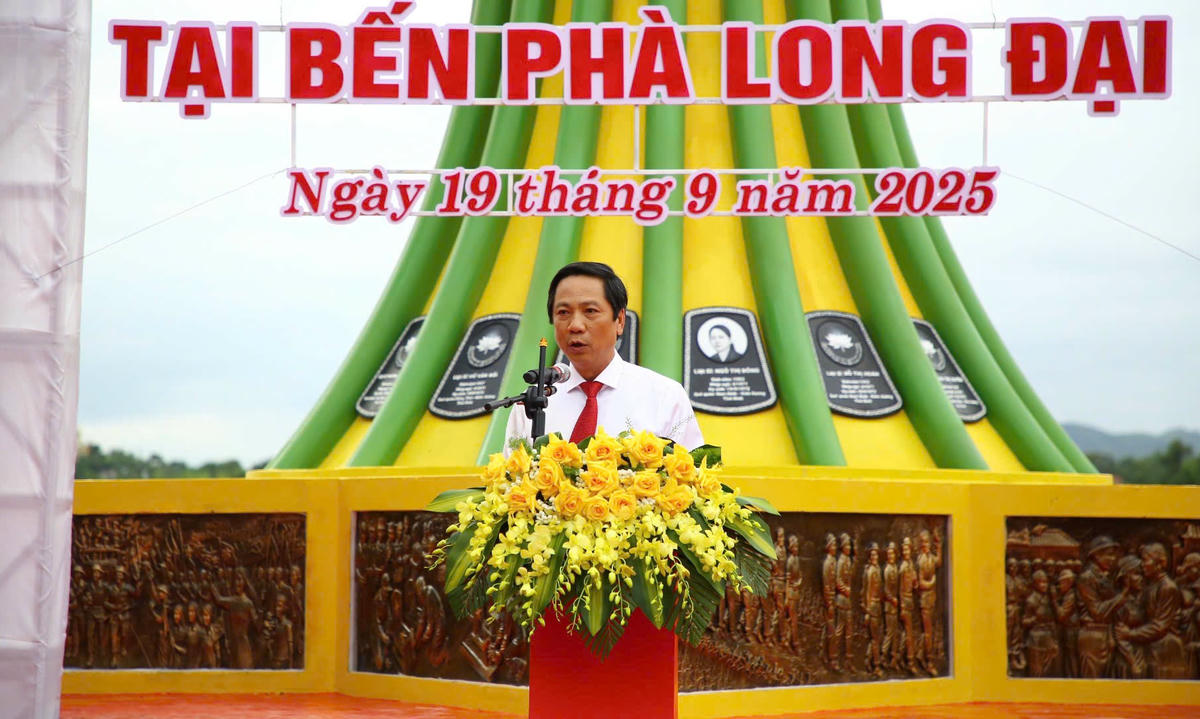 Ông Hoàng Nam phát biểu tại buổi lễ. Ảnh: CS.