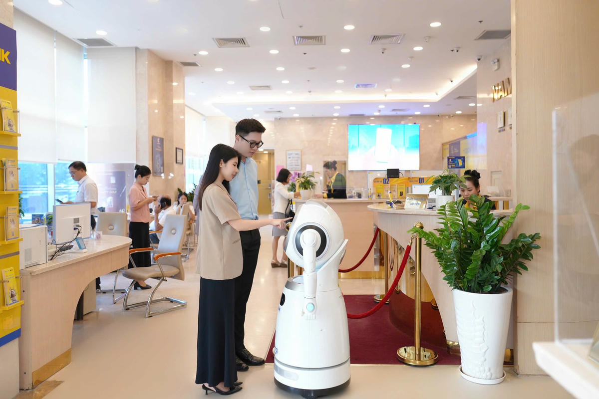 Một không gian giao dịch số Nam A Bank.