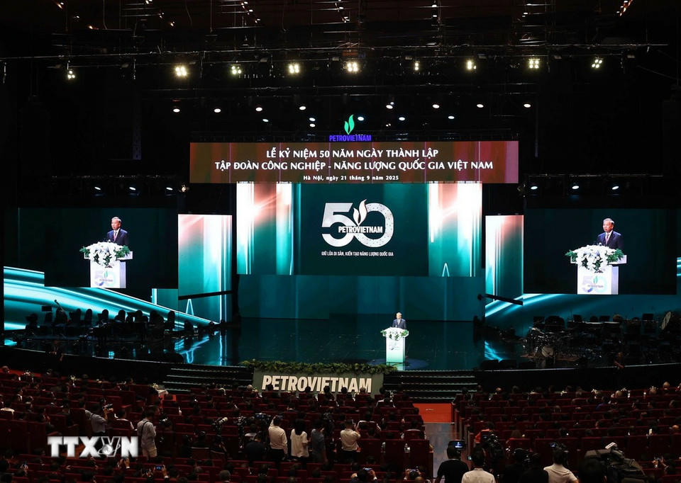 Tổng Bí thư Tô Lâm phát biểu tại buổi lễ. (Ảnh: Thống Nhất/TTXVN).