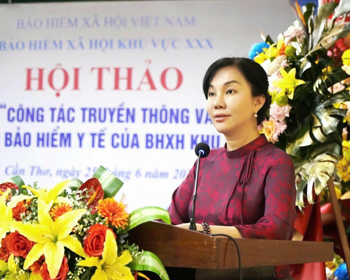 Bà Nguyễn Thị Thanh Xuân - Giám đốc BHXH thành phố Cần Thơ. Ảnh: Thanh Tú.