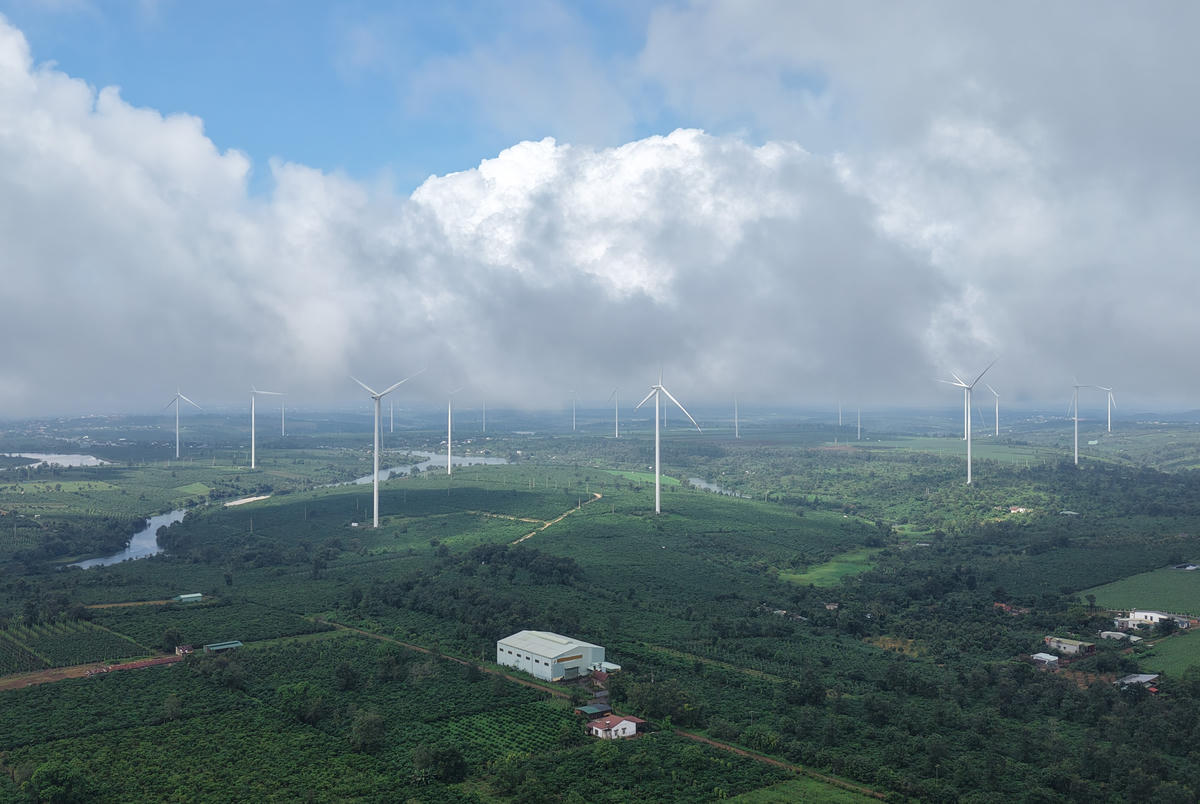 Một góc điện gió trên địa bàn tỉnh Gia Lai. Ảnh Đình Sang.