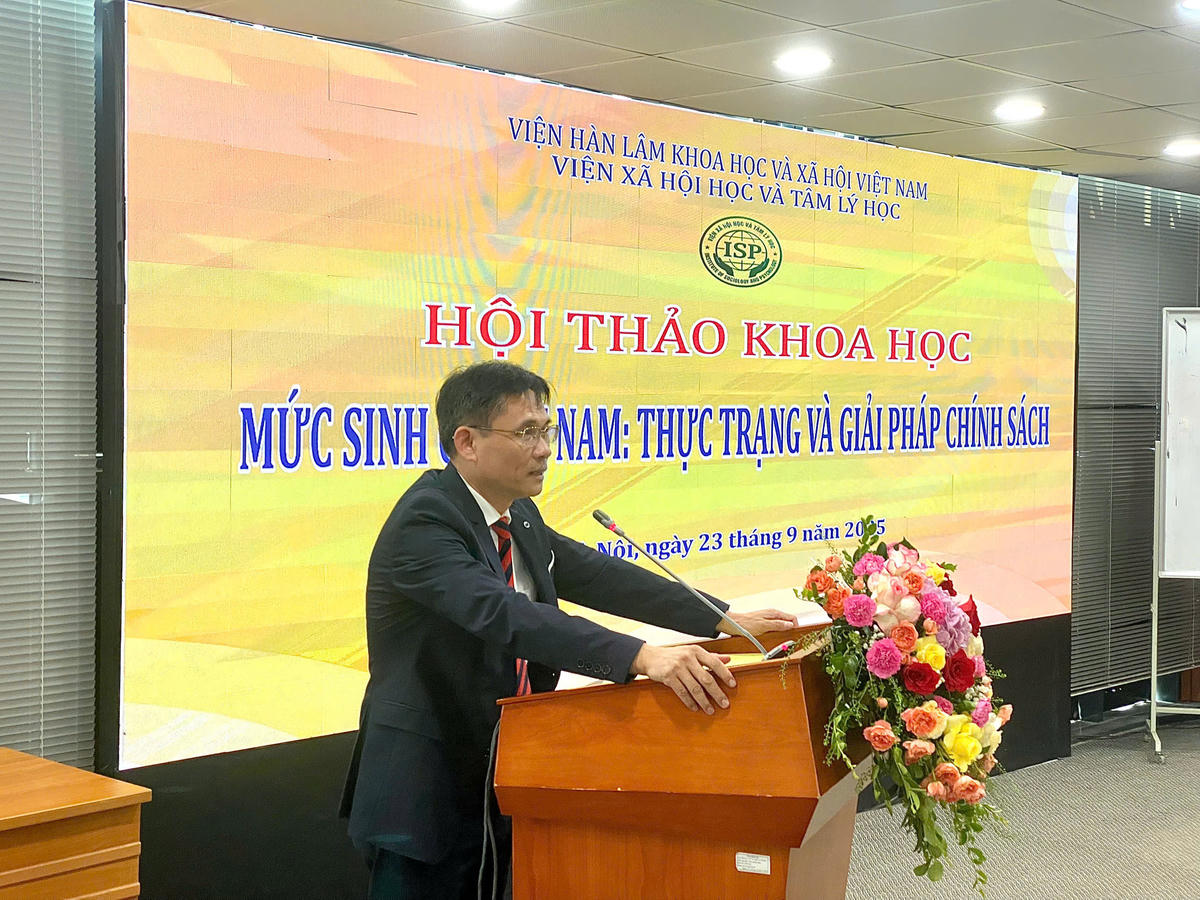 PGS.TS Nguyễn Đức Minh, Phó Chủ tịch Viện Hàn lâm Khoa học xã hội Việt Nam. Ảnh: Vân Huyền.