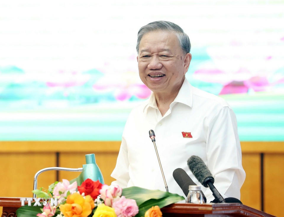   Tổng Bí thư Tô Lâm phát biểu. (Ảnh: Thống Nhất/TTXVN).  