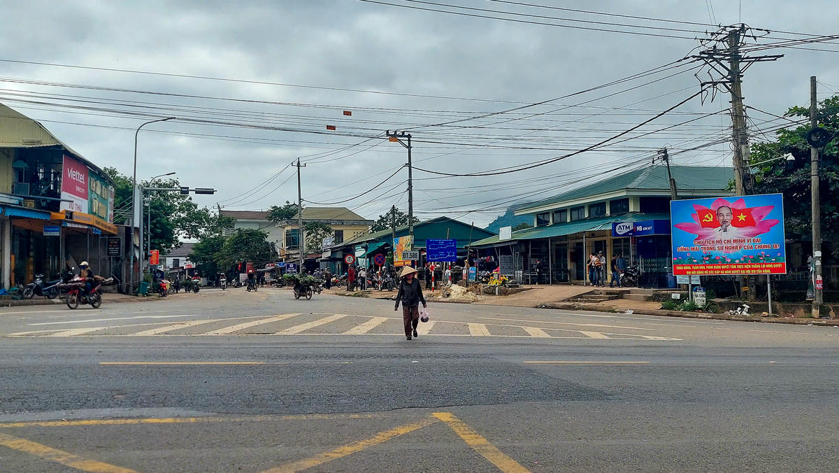 Ngã ba Tân Long (nút giao giữa QL 9 và tuyến ĐT 586) thuộc địa phận xã Lao Bảo (tỉnh Quảng Trị). Ảnh: ĐN.