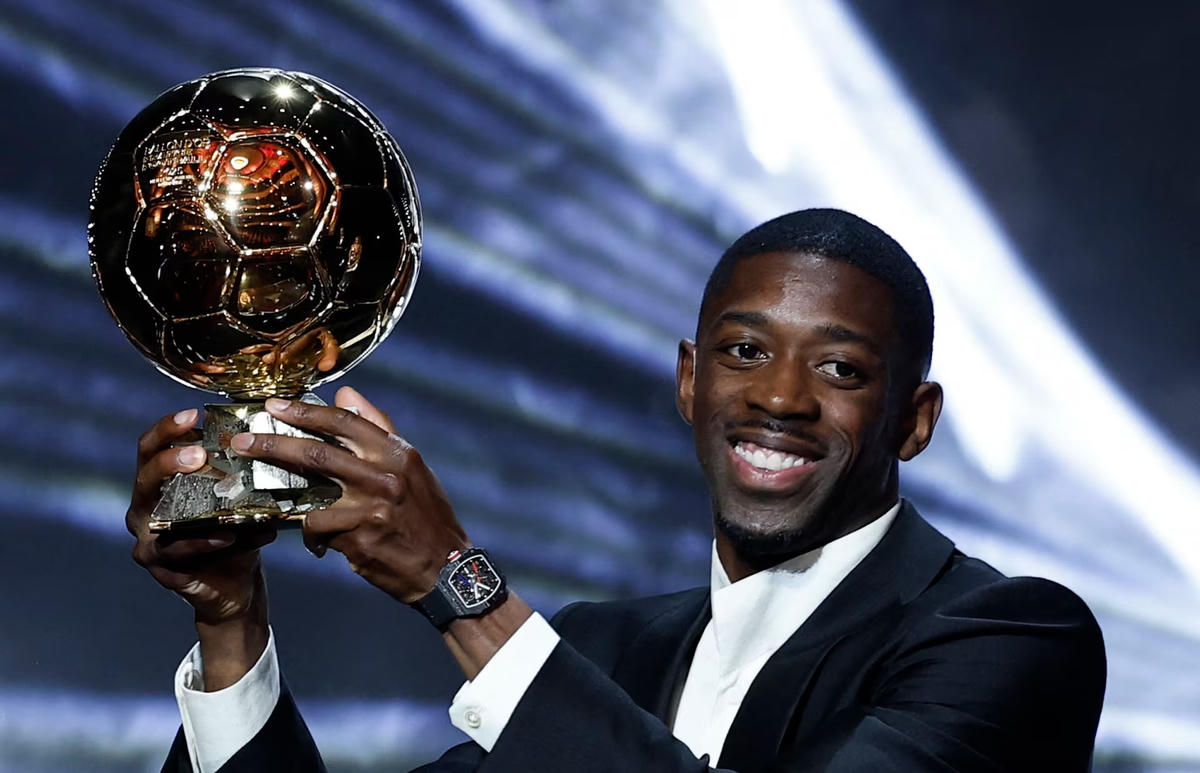 Quả bóng Vàng 2025 Ousmane Dembélé. Ảnh: Reuters.