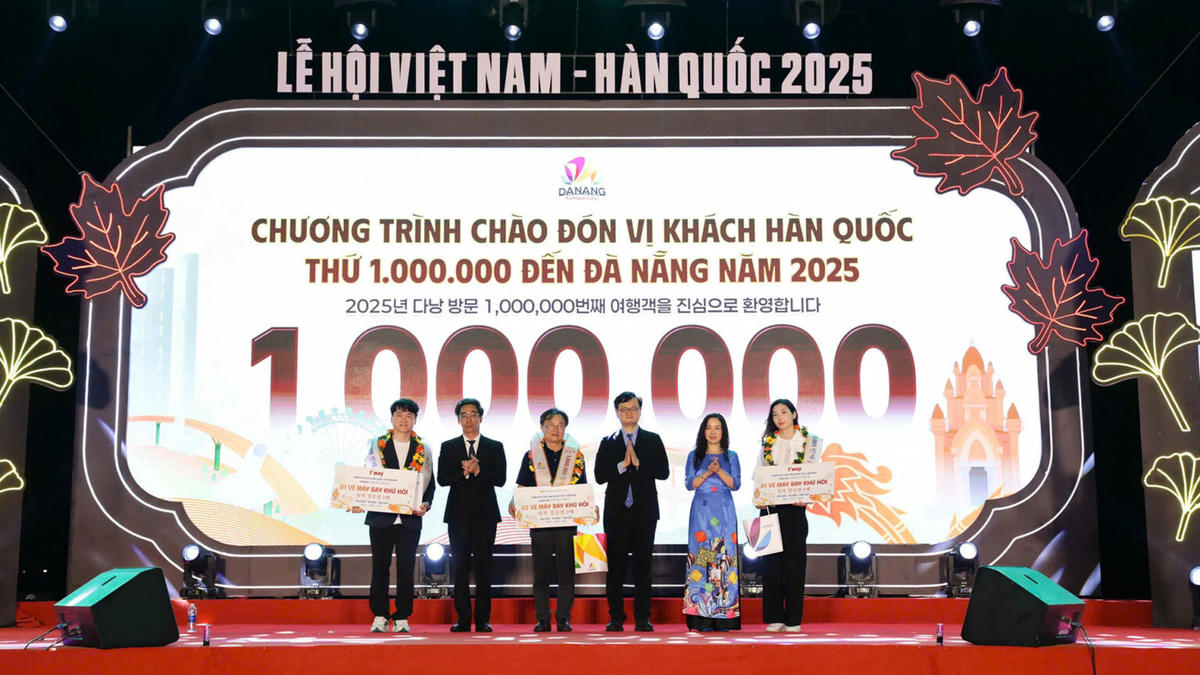 TP Đà Nẵng đón du khách Hàn Quốc thứ 1 triệu trong năm 2025 vào tháng 8 vừa qua. Ảnh: Nguyễn Tú.