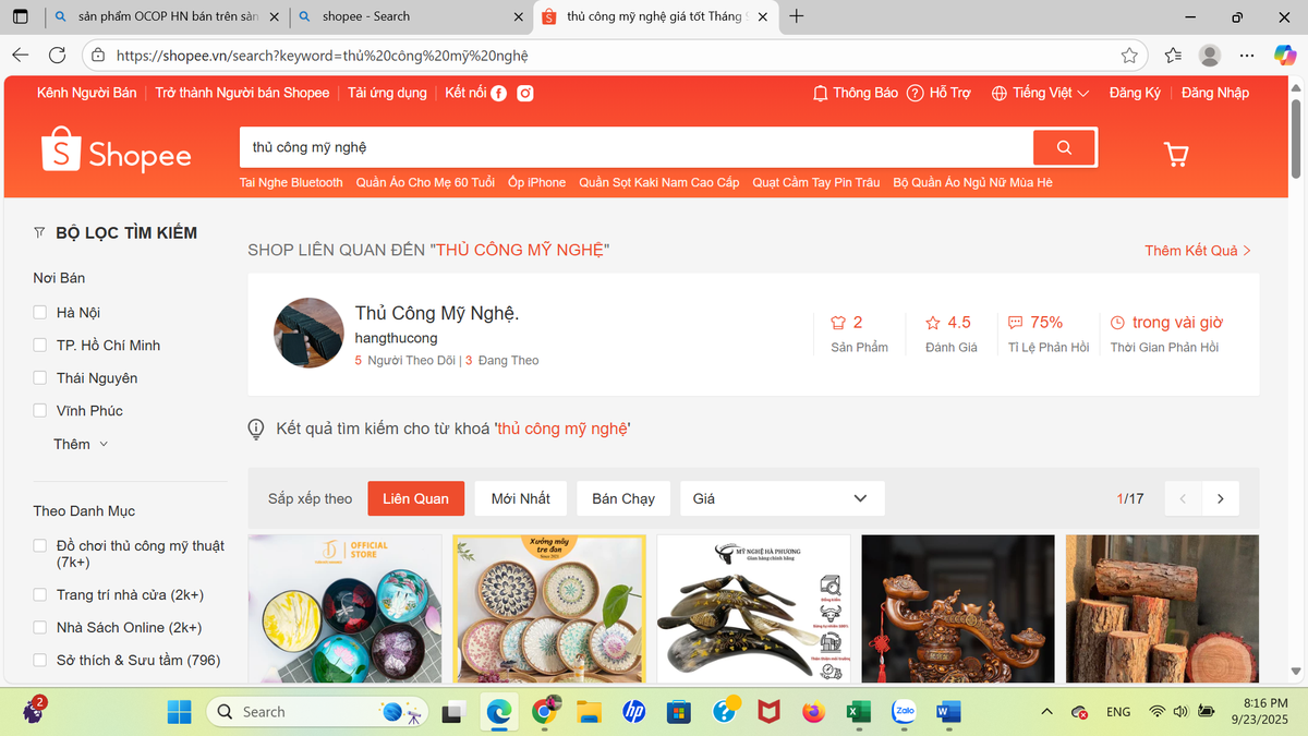 Nhiều sản phẩm của Hà Nội sẽ được bán trên sàn thương mại điện tử Shopee từ 15/12