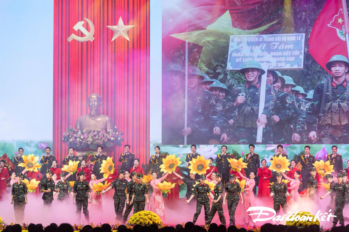 Tiết mục văn nghệ tại Đại hội. Ảnh: Quang Vinh.