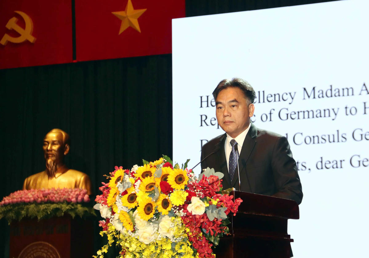   Ông Nguyễn Lộc Hà - Phó Chủ tịch UBND TP Hồ Chí Minh phát biểu tại buổi lễ. Ảnh: TL