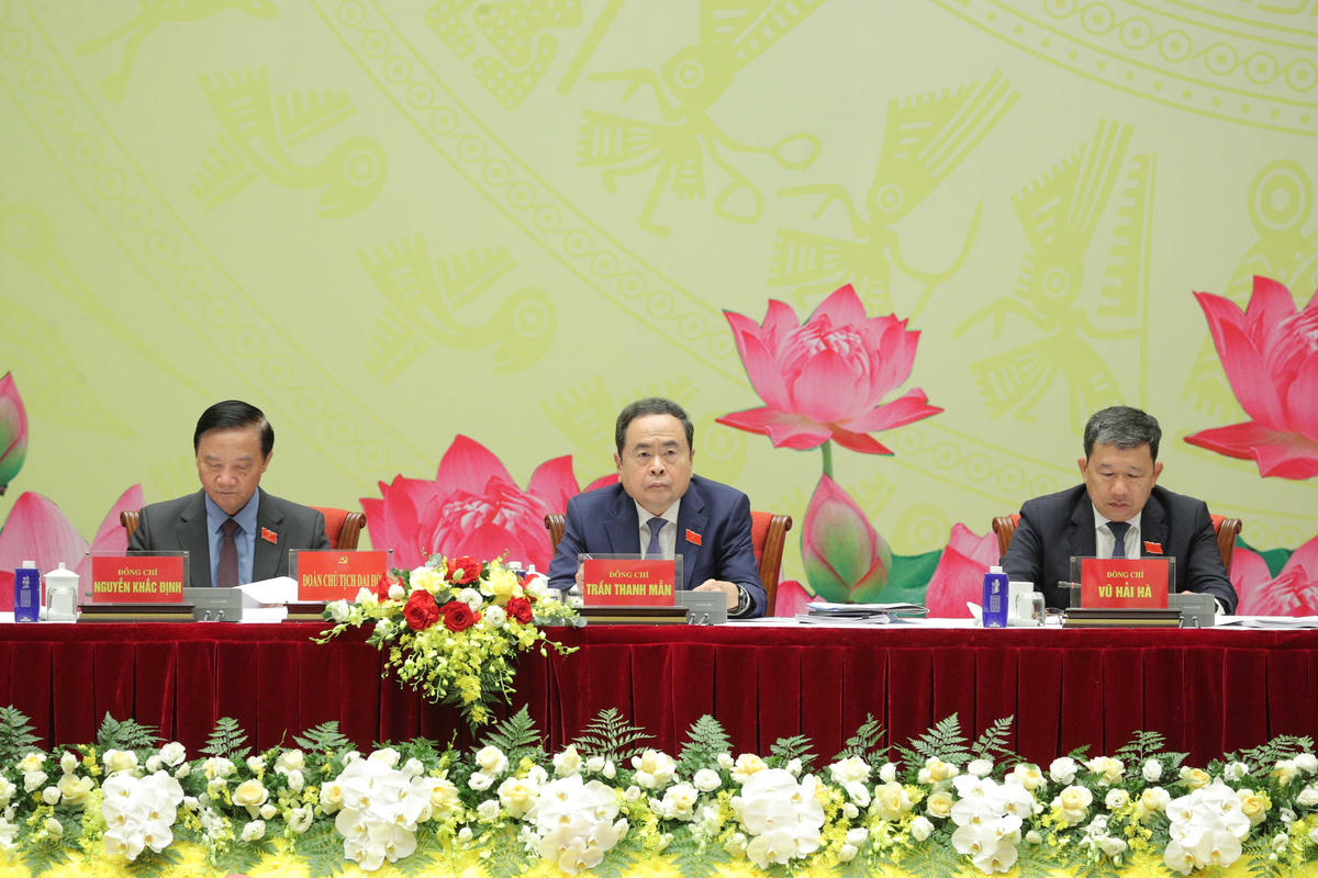 Bí thư Đảng uỷ Quốc hội, Chủ tịch Quốc hội Trần Thanh Mẫn chủ trì phiên trù bị Đại hội đại biểu Đảng bộ Quốc hội lần thứ I, nhiệm kỳ 2025-2030 (Ảnh: Hồ Long).