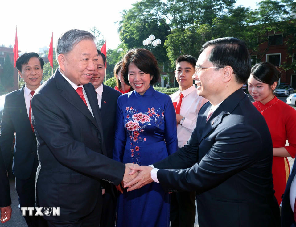 Tổng Bí thư Tô Lâm đến dự Đại hội đại biểu Đảng bộ các Cơ quan Đảng Trung ương lần thứ nhất. (Ảnh: Thống Nhất/TTXVN)