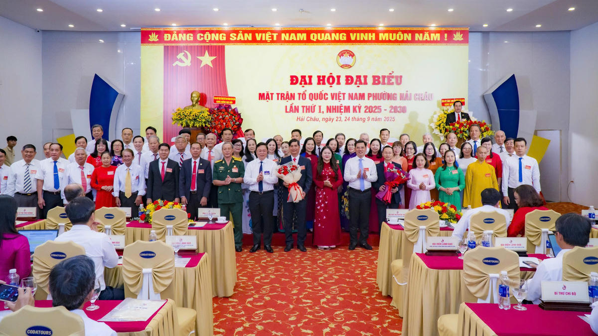 Đại hội đại biểu Mặt trận Tổ quốc Việt Nam phường Hải Châu. Ảnh: Ngọc Nhã.