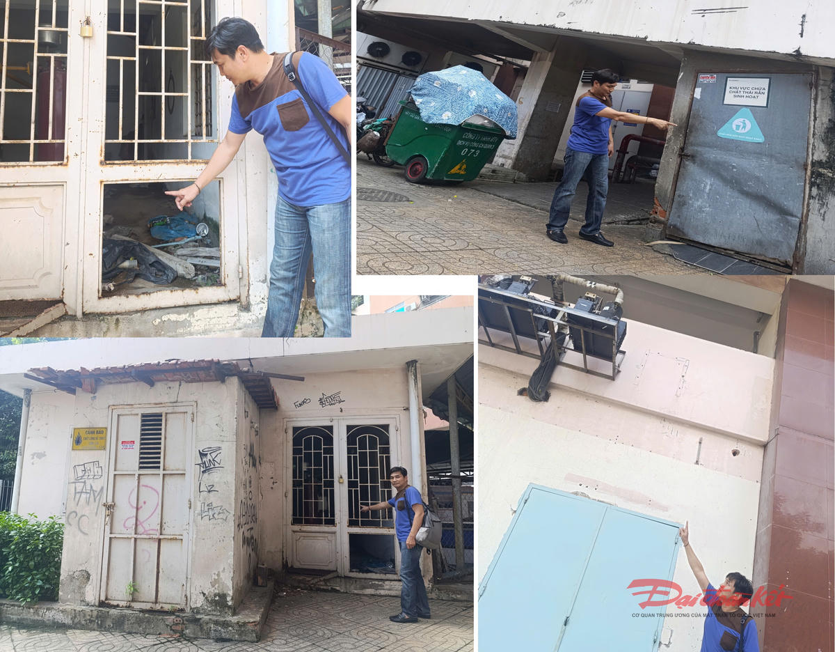 Cư dân chung cư Screc (phường Nhiêu Lộc, TP Hồ Chí Minh) phản ánh các hạ tầng xuống cấp nhưng không được duy tu, bảo trì kịp thời từ QBT chung cư. Ảnh: Hồng Phúc.