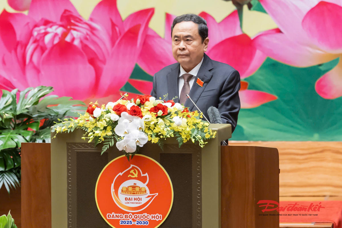 Chủ tịch Quốc hội Trần Thanh Mẫn phát biểu khai mạc Đại hội.