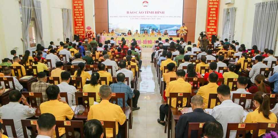 Xã vùng lũ Tương Dương tổ chức đại hội Mặt trận nhiệm kỳ mới