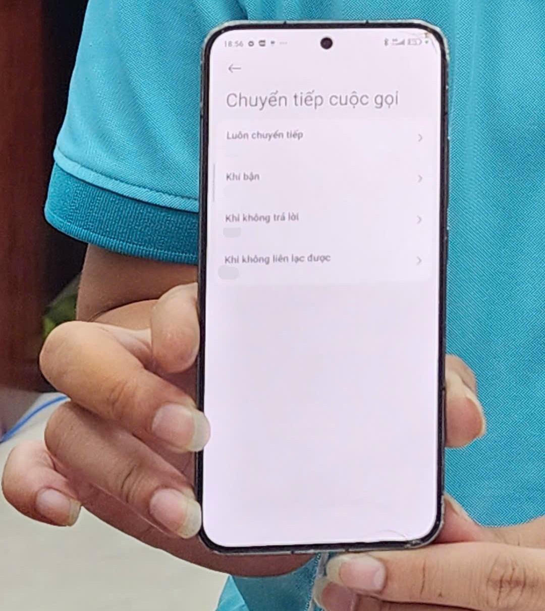 Q. cài các tính năng chuyển tiếp cuộc gọi đến Bộ Công an. Ảnh: Nguyễn Tú.