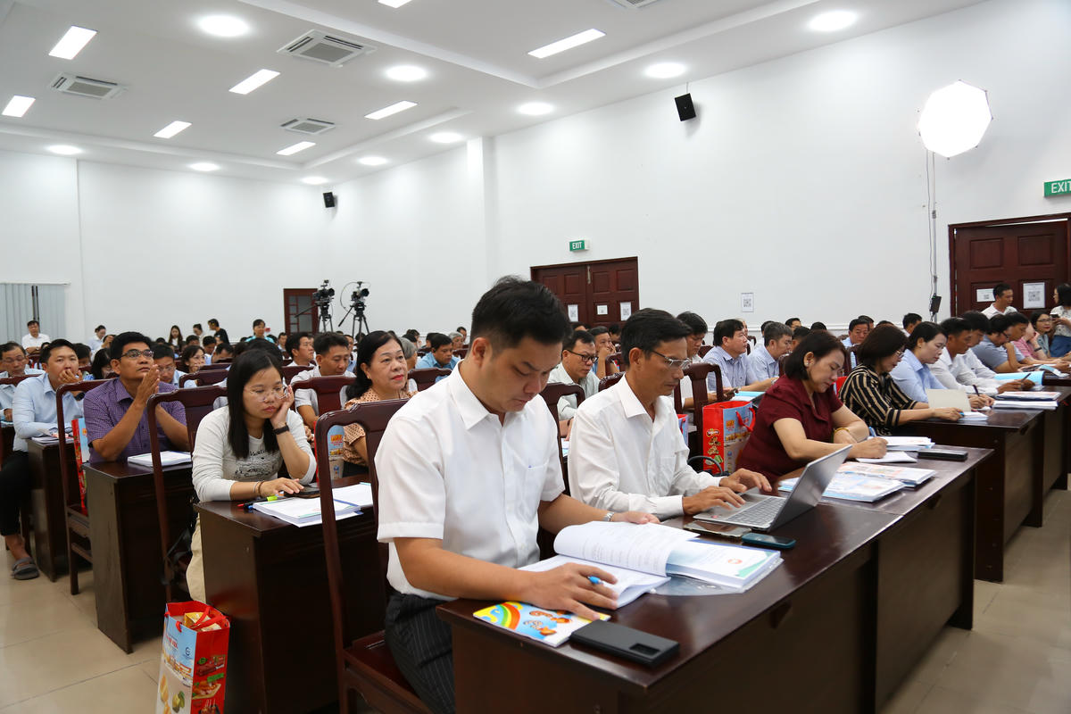 Các đại biểu tham dự hội nghị tập huấn. (ảnh: Thanh Tiến)