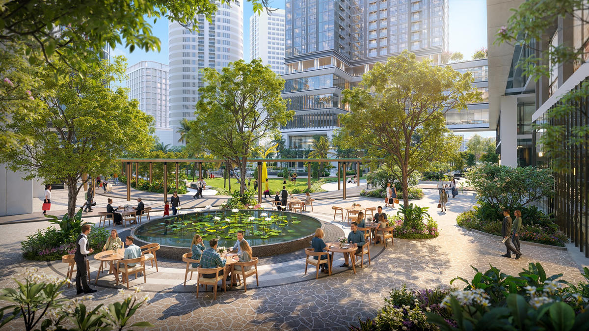 Vườn Phúc Lộc – 1 trong 6 mảnh ghép của Vườn Hạnh Phúc. Ảnh: Sun Property