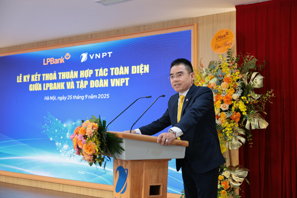 Ông Hồ Nam Tiến - Phó Chủ tịch Thường trực HĐQT LPBank phát biểu tại sự kiện.