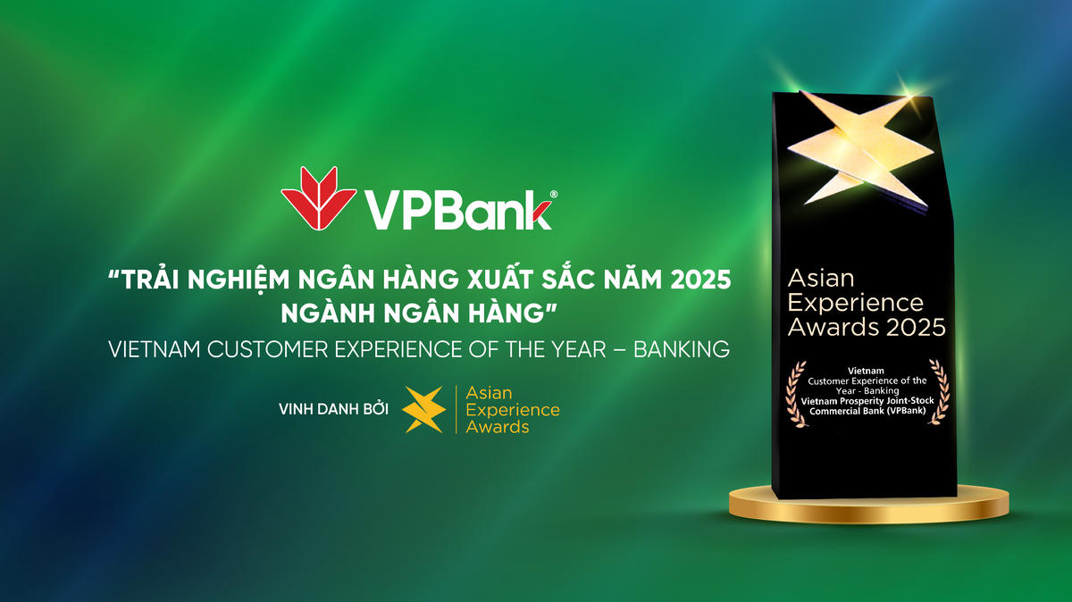 VPBank nhận giải thưởng Trải nghiệm khách hàng của năm