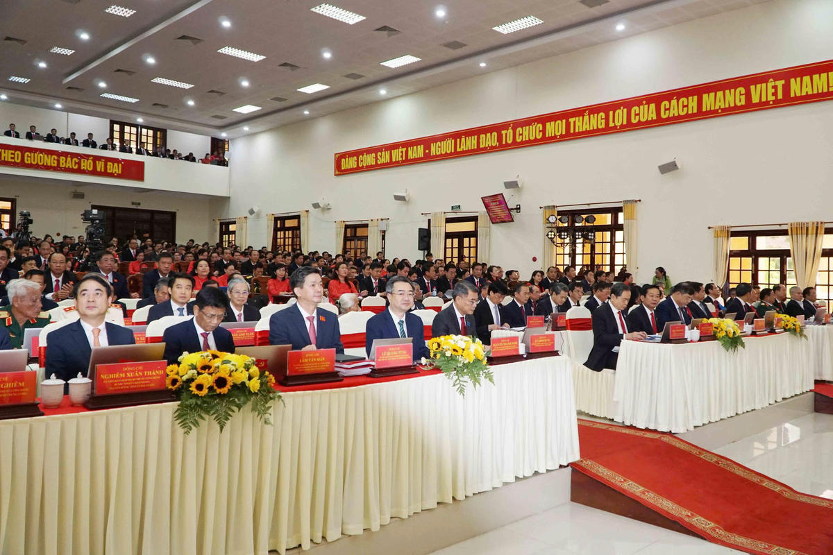 Các đại biểu dự Đại hội đại biểu Đảng bộ TP Cần Thơ lần thứ I, nhiệm kỳ 2025-2030. Ảnh Trung Kiên.