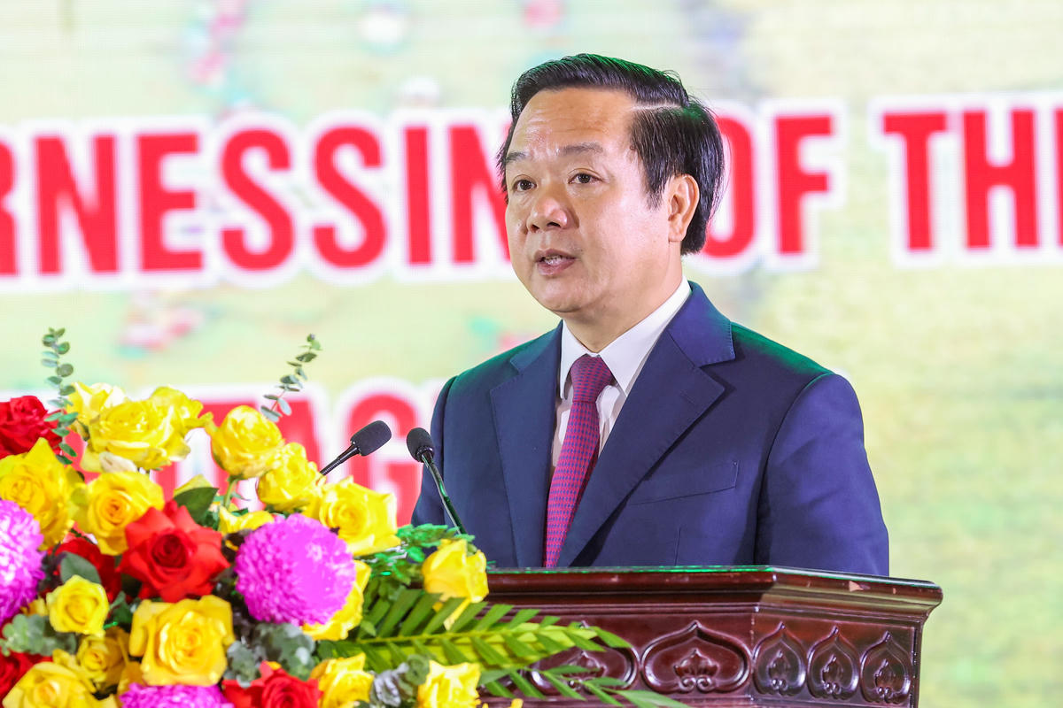 Ông Phạm Quang Ngọc - Chủ tịch UBND tỉnh Ninh Bình khẳng định, công tác nghiên cứu khoa học tại Tràng An đã mang lại nhiều kết quả rất nổi bật trong thời gian qua. Ảnh: Đình Minh