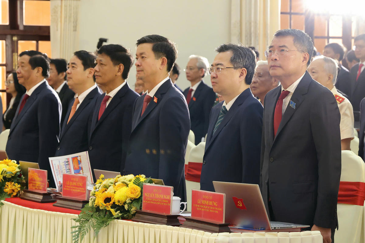 Lãnh đạo Trung ương dự Đại hội Đại biểu Đảng bộ TP Cần Thơ. Ảnh Trung Kiên.