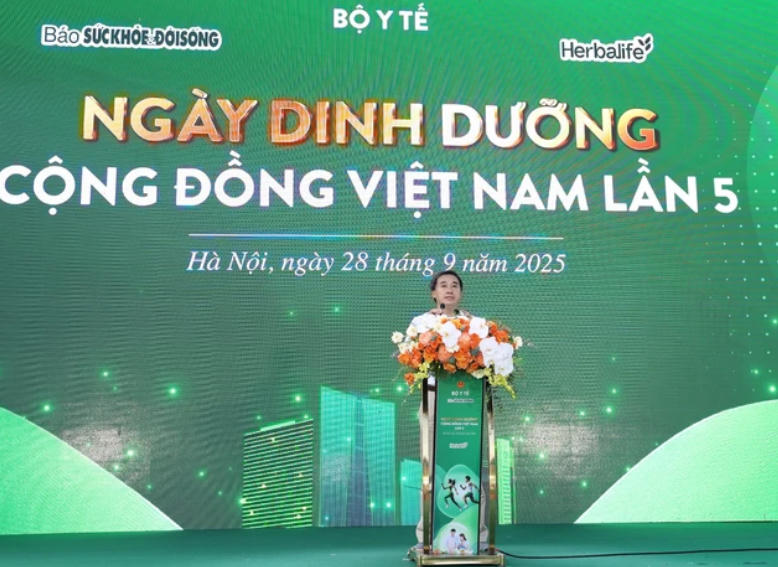Thầy thuốc ưu tú, GS.TS. Trần Văn Thuấn – Thứ trưởng Bộ Y tế phát biểu tại sự kiện.