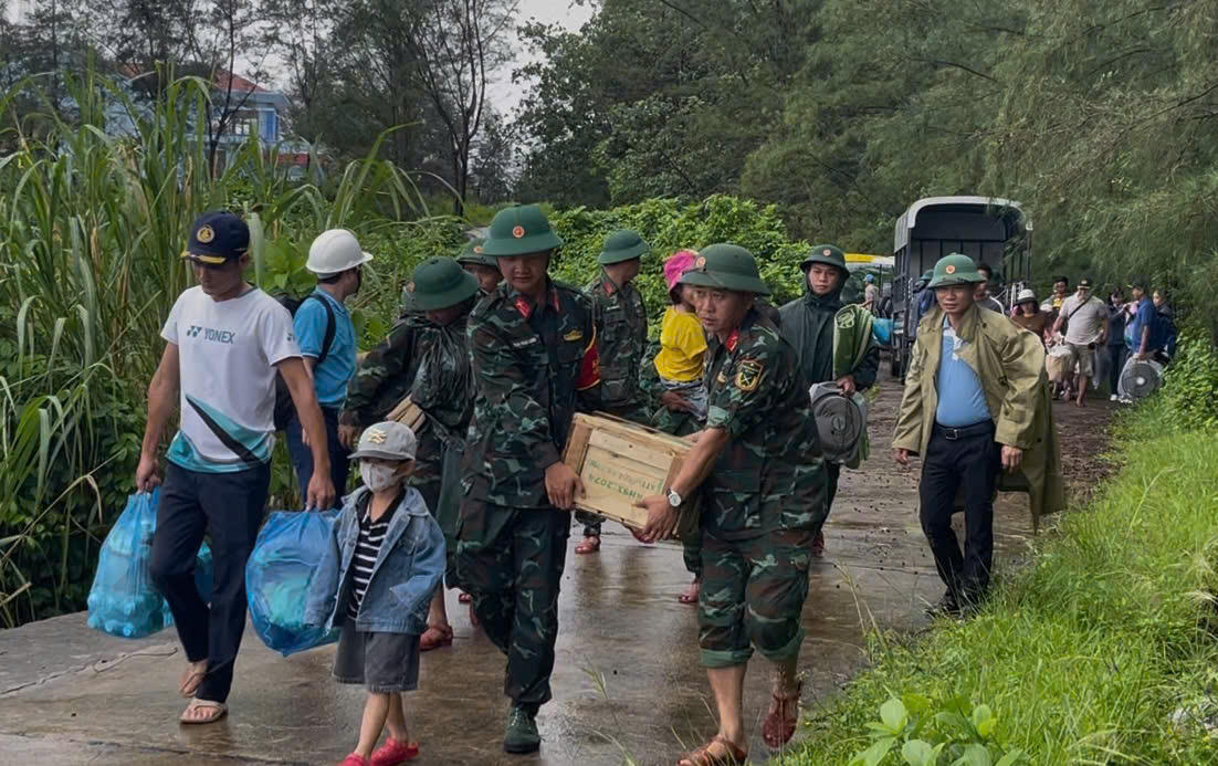 Đặc khu Cồn Cỏ đã hoàn thành công tác sơ tán người dân đến nơi
tránh trú. Ảnh: BPCC.