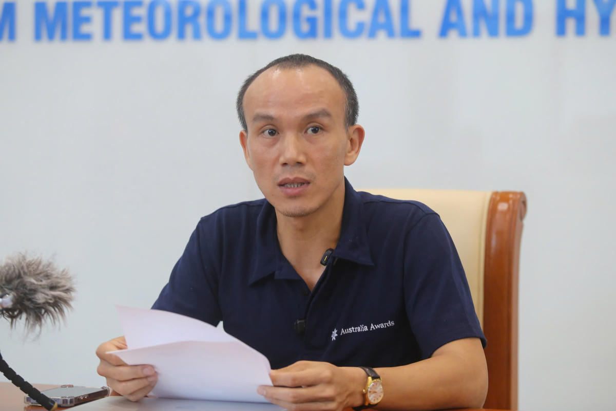 Ông Hoàng Phúc Lâm, Phó Giám đốc Trung tâm Dự báo khí tượng thủy văn quốc gia. Ảnh: H.N