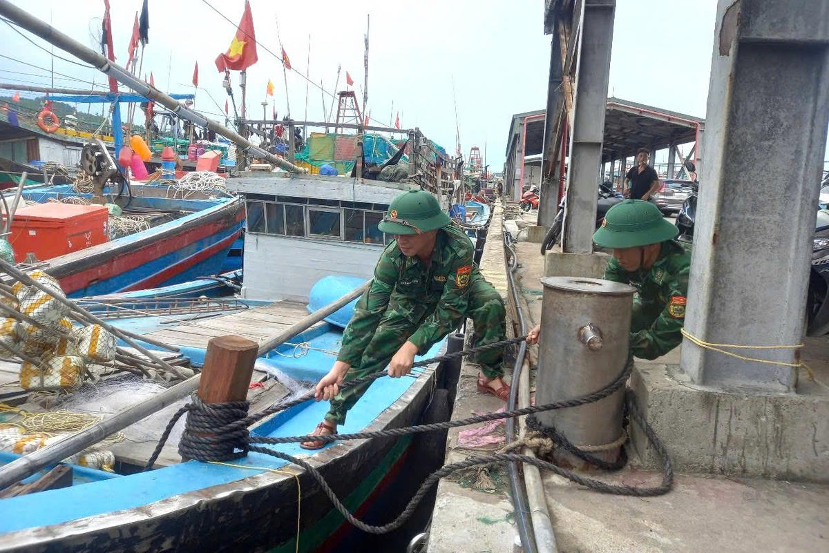 Đồng thời hỗ trợ chằng chống nhà cửa, gia cố lồng bè nuôi trồng thủy sản. Nhiều đơn vị còn trực tiếp tham gia cùng bà con neo đậu tàu thuyền, nhằm hạn chế thiệt hại khi bão đổ bộ.