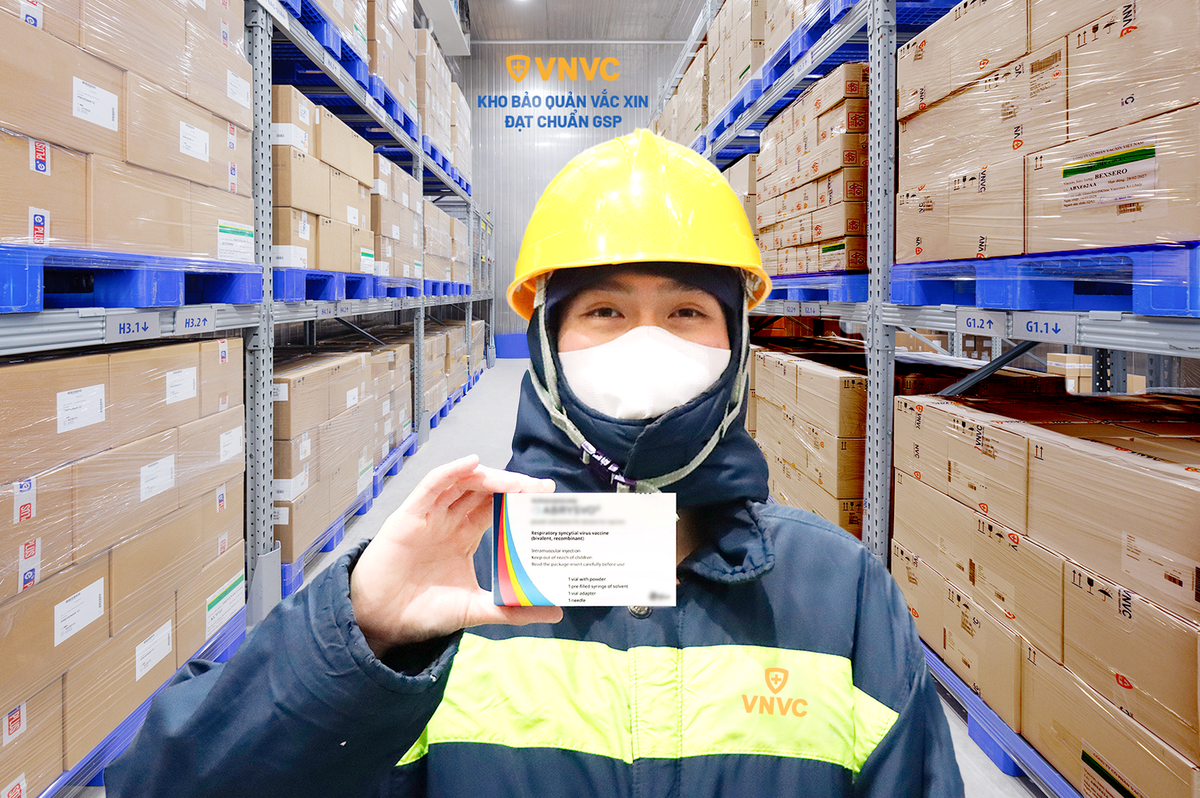 Tại VNVC, vaccine RSV được bảo quản trong hệ thống kho lạnh, dây chuyền lạnh và xe lạnh vận chuyển chuyên dụng, tất cả đều đạt chuẩn GSP tiêu chuẩn quốc tế, giám sát nhiệt độ tự động 24/24. Ảnh: Mộc Thảo