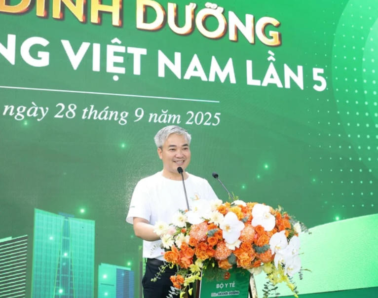 Nhà báo Trần Tuấn Linh – Tổng Biên tập Báo Sức khỏe và Đời sống phát biểu tại sự kiện.