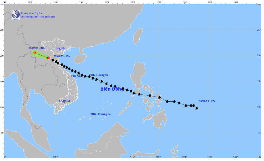 Nguồn: Trung tâm dự báo khí tượng thủy văn Quốc gia.