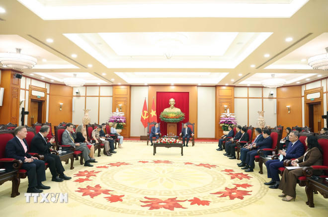 Toàn cảnh buổi tiếp. (Ảnh: Thống Nhất/TTXVN)