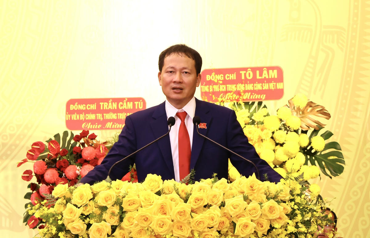 Bí thư Tỉnh ủy, Trưởng đoàn Đại biểu Quốc hội tỉnh Đồng Nai Vũ Hồng Văn phát biểu tại phiên thảo luận tổ.