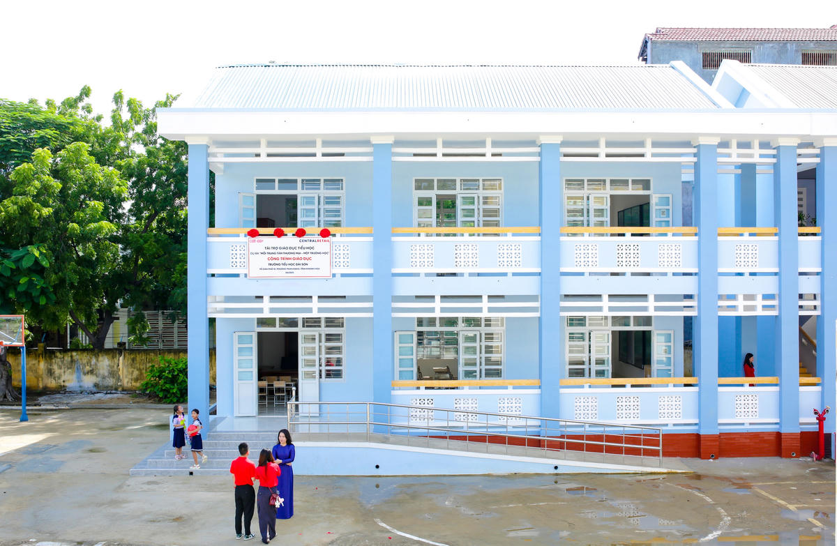  Công trình giáo dục vừa được Central Retail khánh thành, bàn giao tại Khánh Hòa. Ảnh: HY