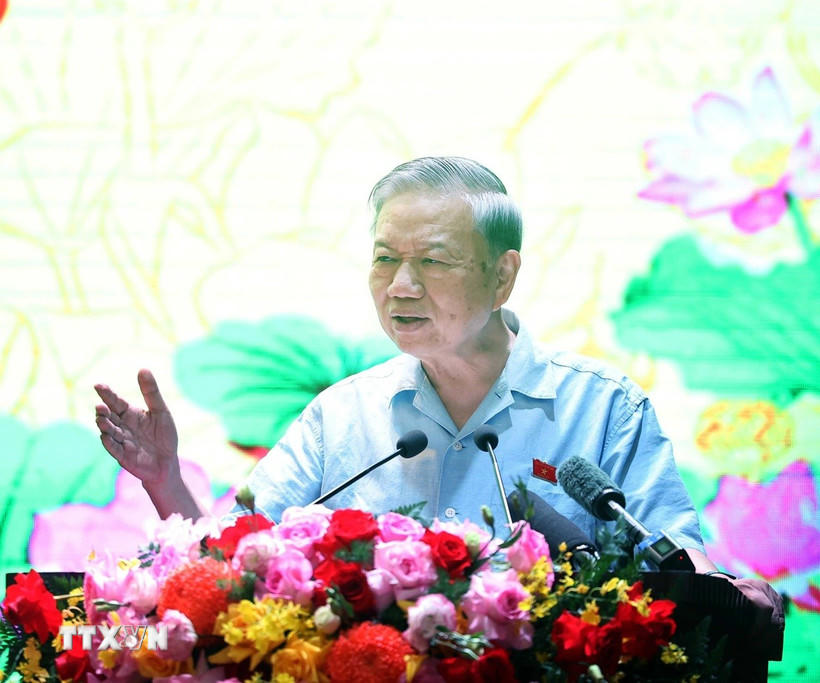 Tổng Bí thư Tô Lâm phát biểu. (Ảnh: Thống Nhất/TTXVN).