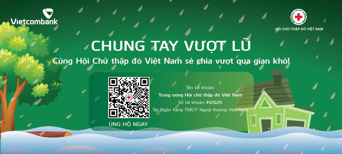 Mã QR ủng hộ Chiến dịch “Chung tay vượt lũ”.